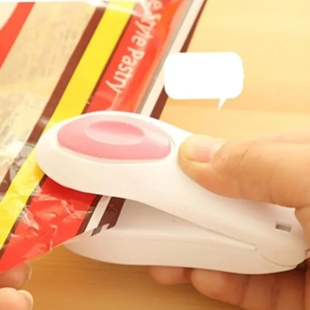 Mini Handheld Heat Bag Sealer, Food Sealer, Plastic Bags Food Saver Storage Pink